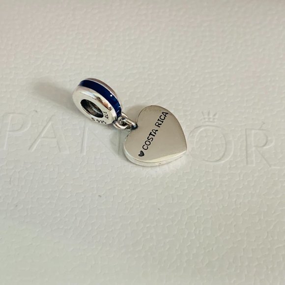 Pandora Jewelry Pandora Costa Rica Flag Dangle Charm Heart Flag